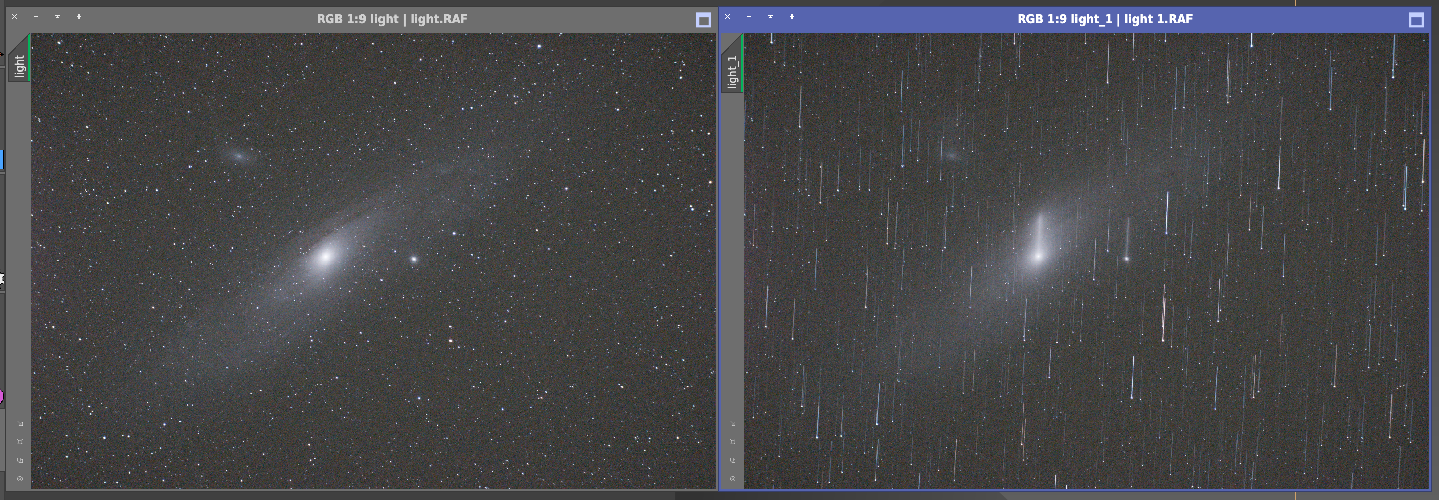 Star tracking in PixInsight